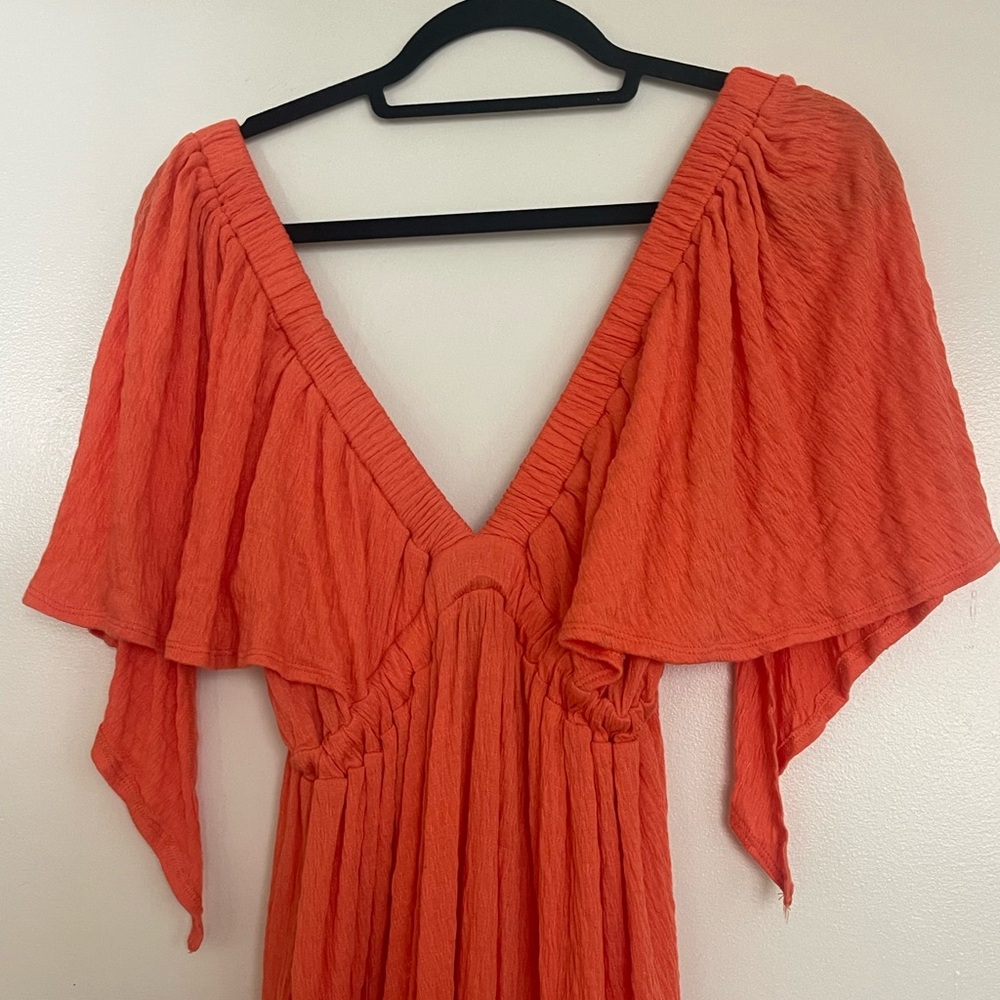 Free People Orange Maxi Dress